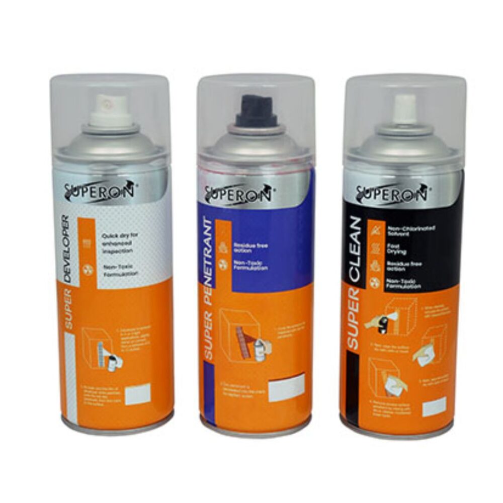 Superon Liquid Dye Penetrant Inspection System NDT set Penetran, Penetrant Test, Welding, PT Test