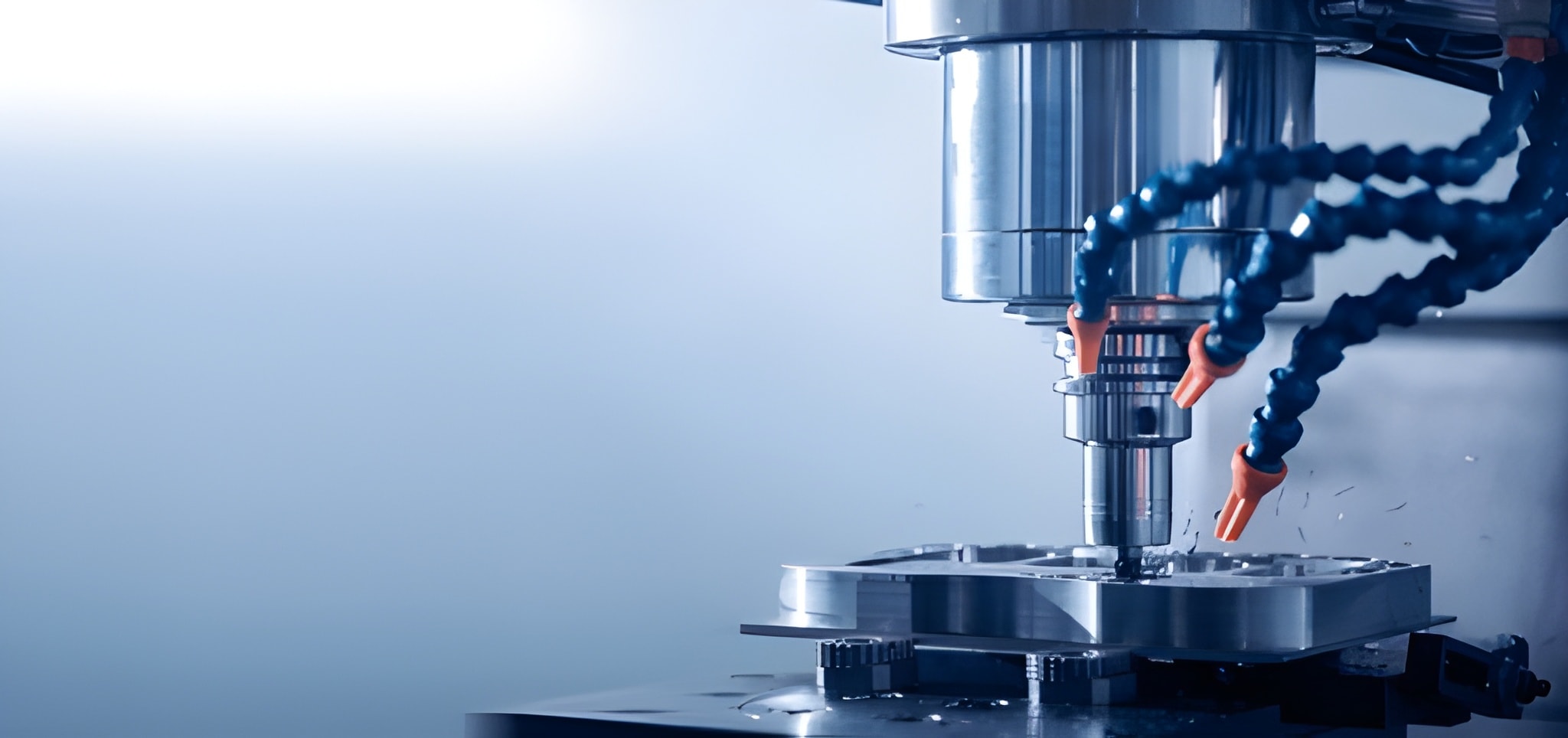 Milling, drilling, cutting scenes with technical precision