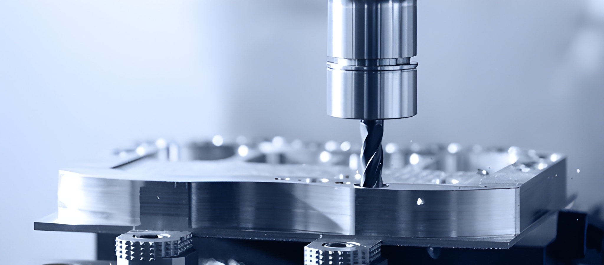 Milling, drilling, cutting scenes with technical precision