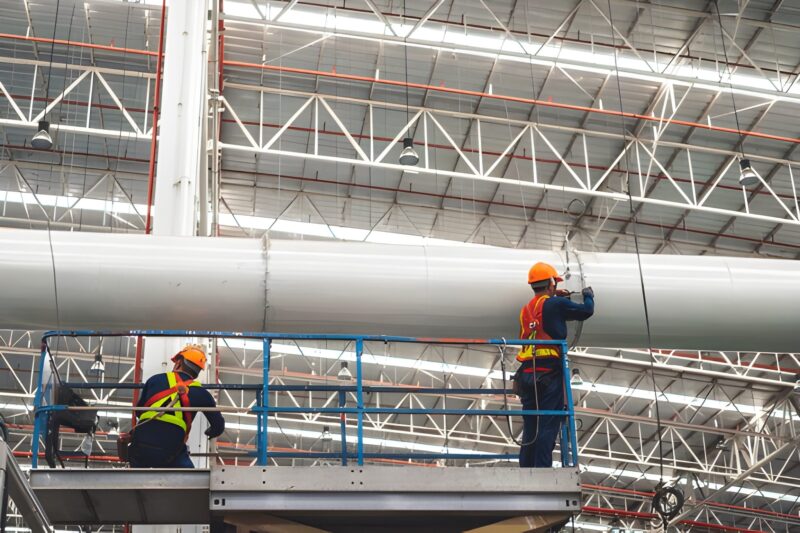 Pipa besi pipe fabrication site