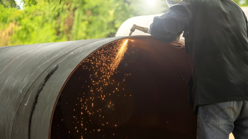 Pipa besi pipe fabrication site