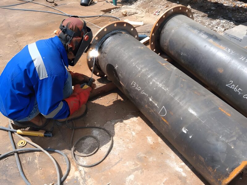 Pipa besi pipe fabrication site