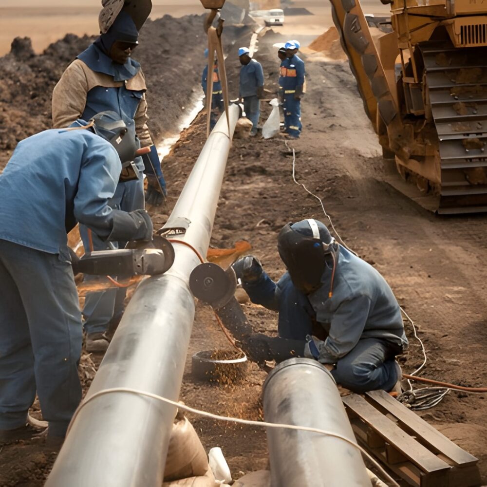 Pipa besi pipe fabrication site