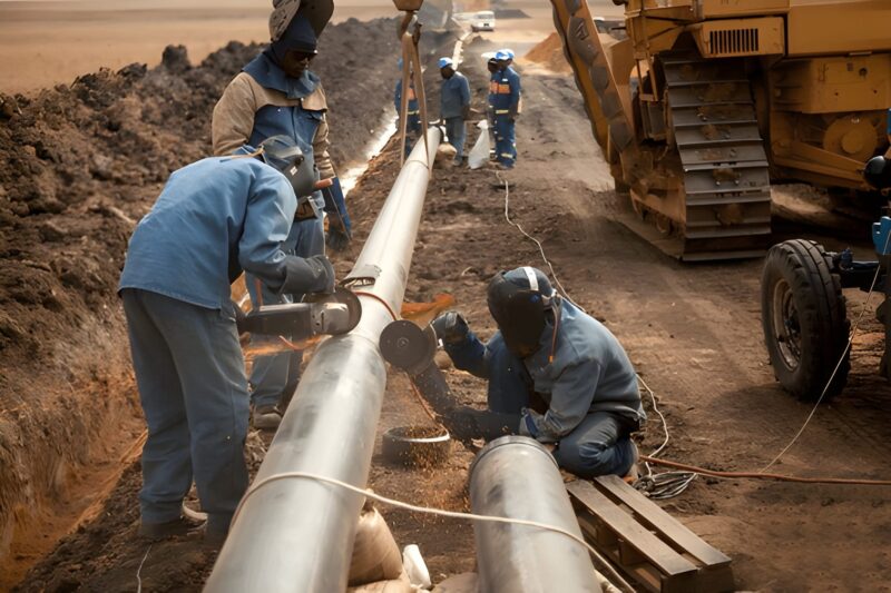 Pipa besi pipe fabrication site